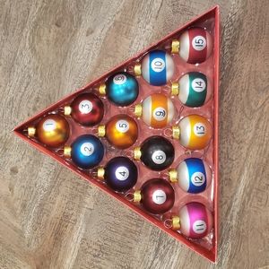 Small billiard ball ornaments